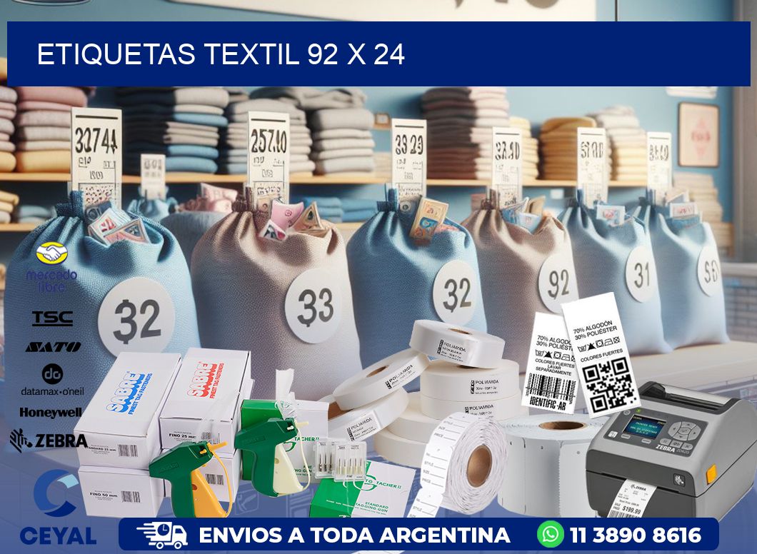 ETIQUETAS TEXTIL 92 x 24