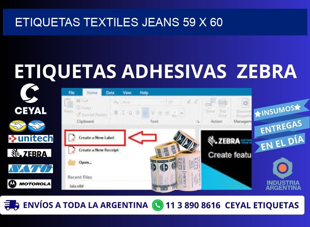 ETIQUETAS TEXTILES JEANS 59 x 60