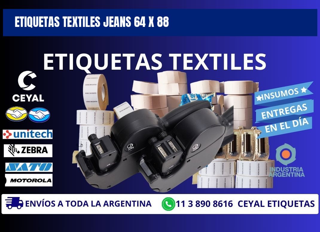 ETIQUETAS TEXTILES JEANS 64 x 88