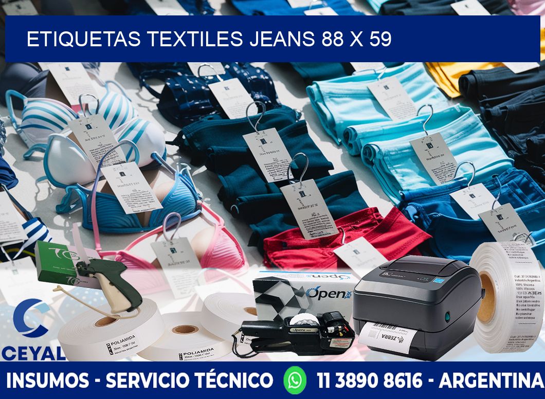 ETIQUETAS TEXTILES JEANS 88 x 59