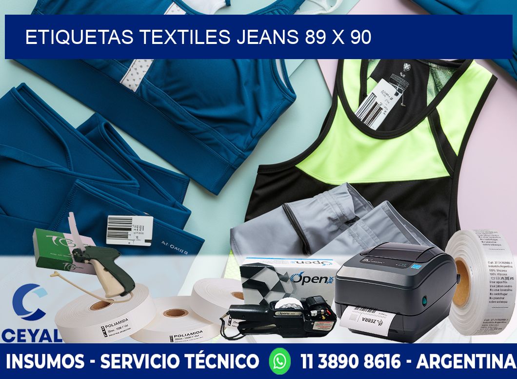 ETIQUETAS TEXTILES JEANS 89 x 90