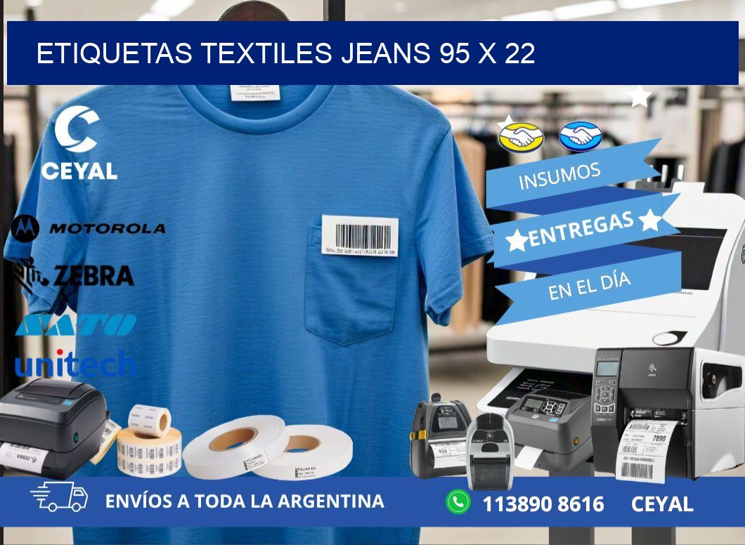 ETIQUETAS TEXTILES JEANS 95 x 22