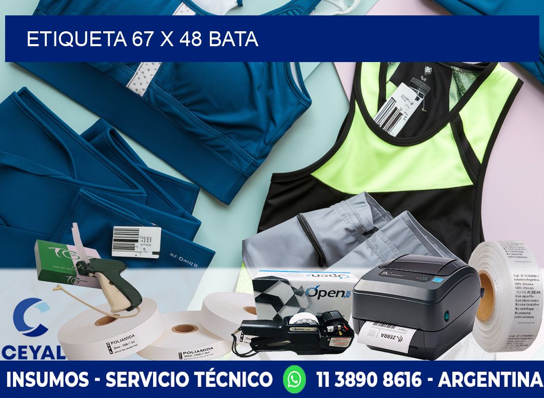 Etiqueta 67 x 48 bata