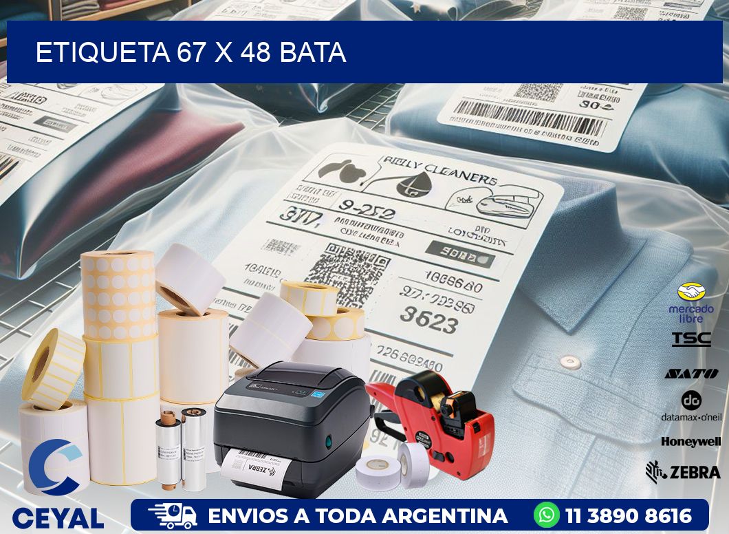 Etiqueta 67 x 48 bata