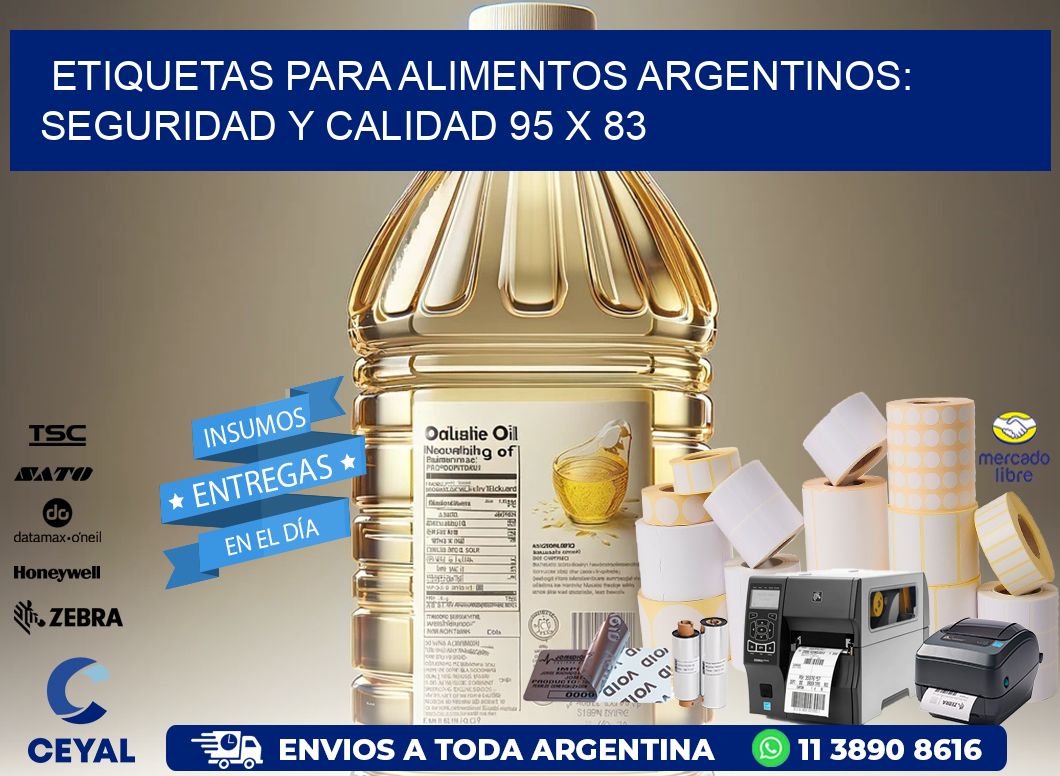 Etiquetas para Alimentos Argentinos: Seguridad y Calidad 95 x 83