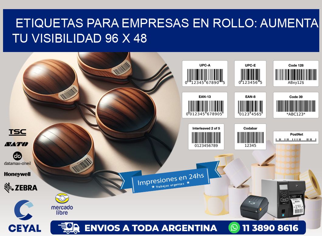 Etiquetas para Empresas en Rollo: Aumenta tu Visibilidad 96 x 48