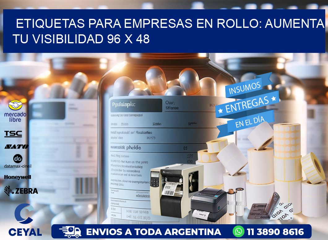 Etiquetas para Empresas en Rollo: Aumenta tu Visibilidad 96 x 48