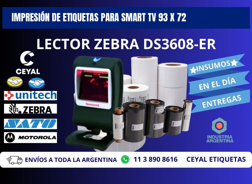 IMPRESIÓN DE ETIQUETAS PARA SMART TV 93 x 72