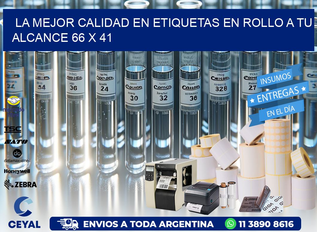 La Mejor Calidad en Etiquetas en Rollo a tu Alcance 66 x 41