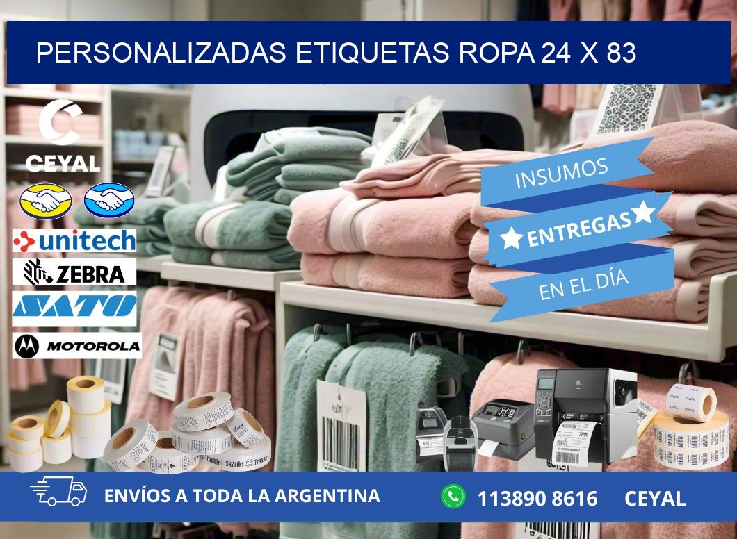 PERSONALIZADAS ETIQUETAS ROPA 24 x 83