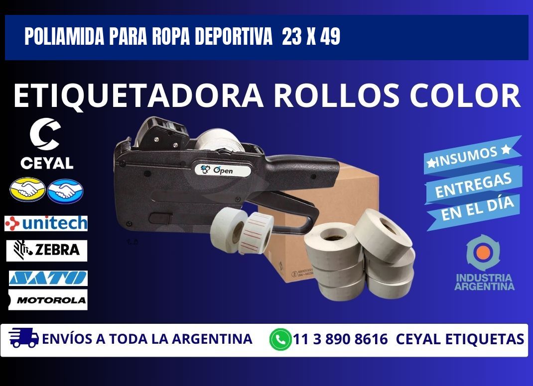 POLIAMIDA PARA ROPA DEPORTIVA  23 x 49