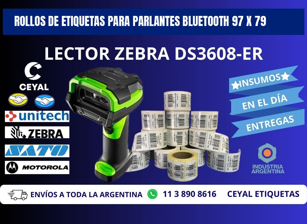 ROLLOS DE ETIQUETAS PARA PARLANTES BLUETOOTH 97 x 79