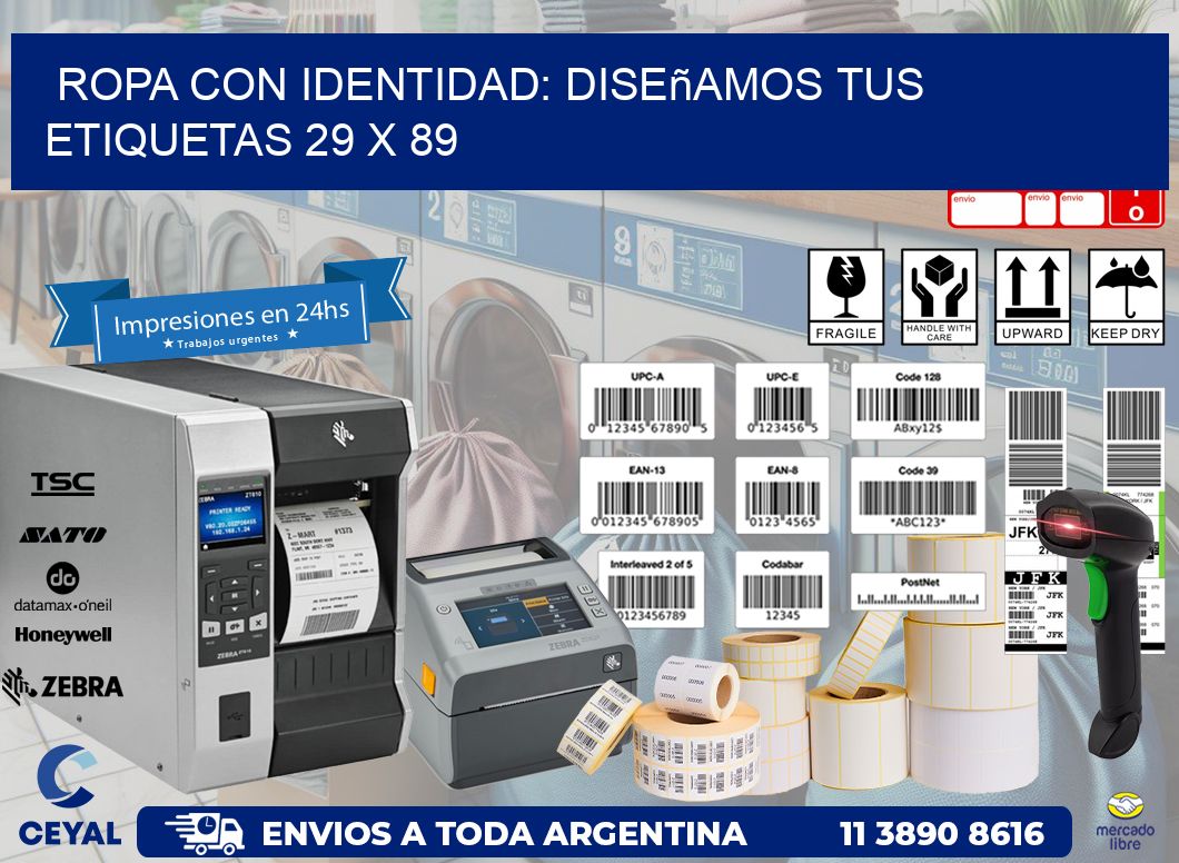 Ropa con Identidad: Diseñamos Tus Etiquetas 29 x 89