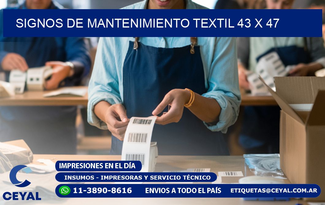 Signos de Mantenimiento Textil 43 x 47