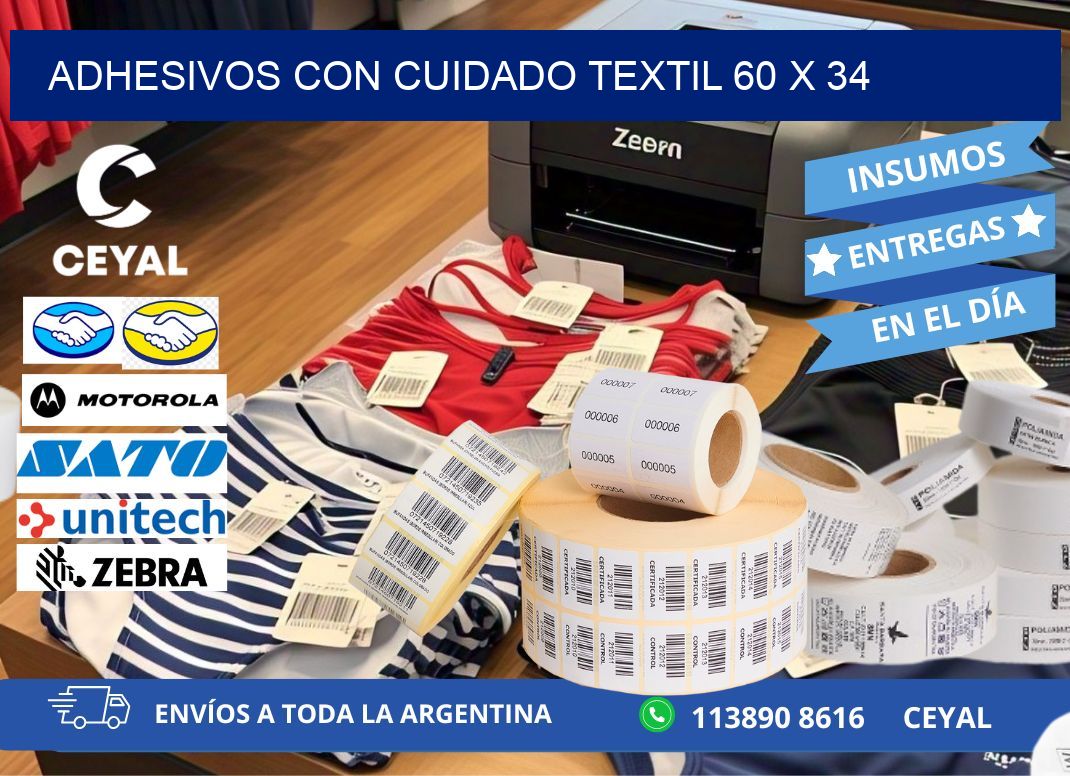 ADHESIVOS CON CUIDADO TEXTIL 60 x 34