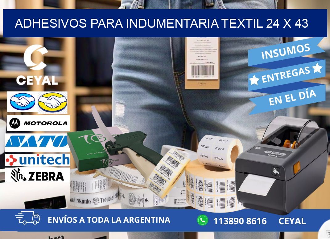 ADHESIVOS PARA INDUMENTARIA TEXTIL 24 x 43