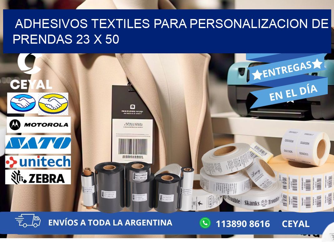 ADHESIVOS TEXTILES PARA PERSONALIZACION DE PRENDAS 23 x 50