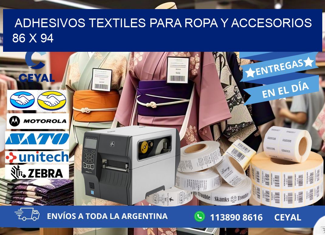 ADHESIVOS TEXTILES PARA ROPA Y ACCESORIOS 86 x 94