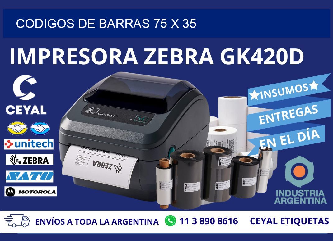 CODIGOS DE BARRAS 75 x 35