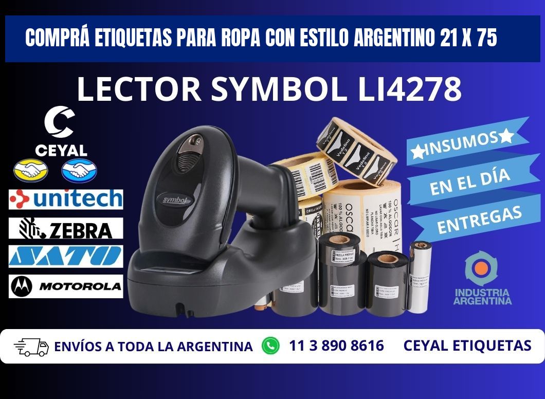 COMPRÁ ETIQUETAS PARA ROPA CON ESTILO ARGENTINO 21 x 75