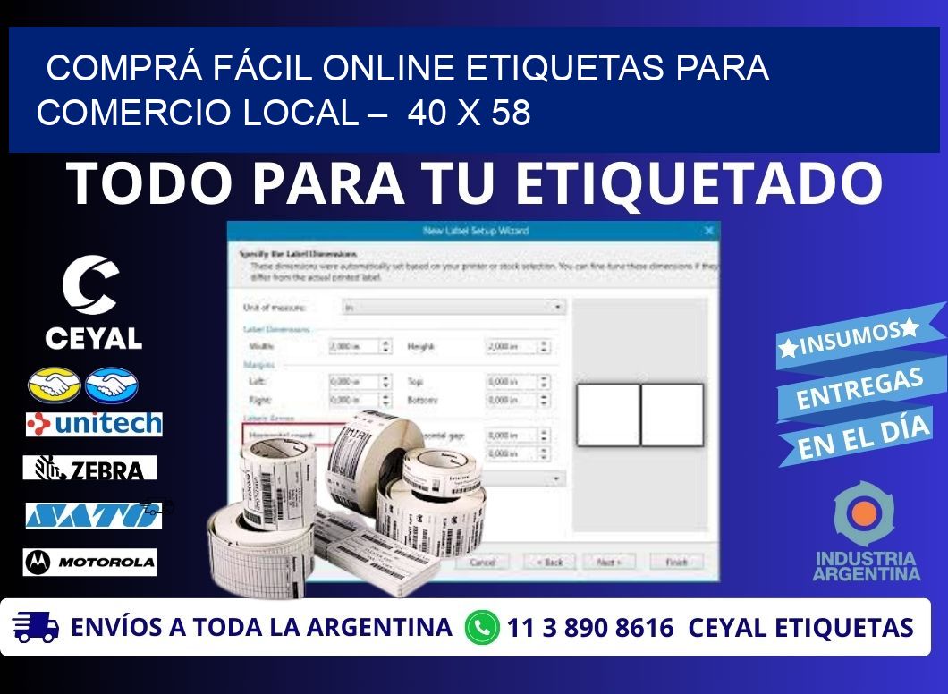 COMPRÁ FÁCIL ONLINE ETIQUETAS PARA COMERCIO LOCAL –  40 x 58