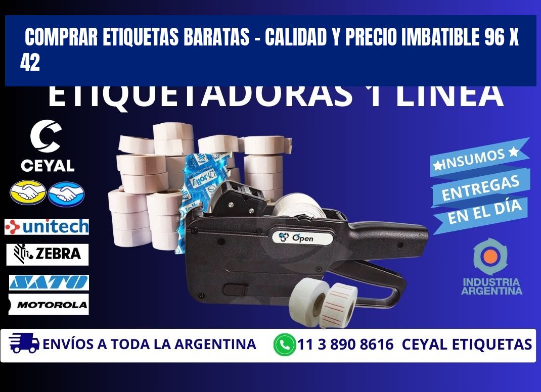 COMPRAR ETIQUETAS BARATAS – CALIDAD Y PRECIO IMBATIBLE 96 x 42