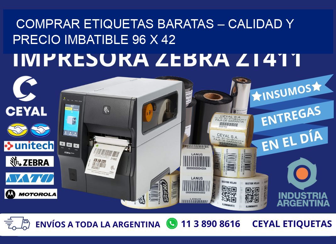 COMPRAR ETIQUETAS BARATAS – CALIDAD Y PRECIO IMBATIBLE 96 x 42