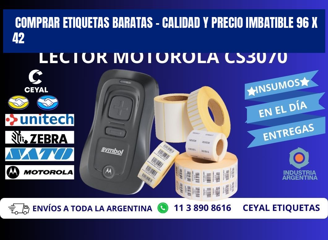 COMPRAR ETIQUETAS BARATAS – CALIDAD Y PRECIO IMBATIBLE 96 x 42
