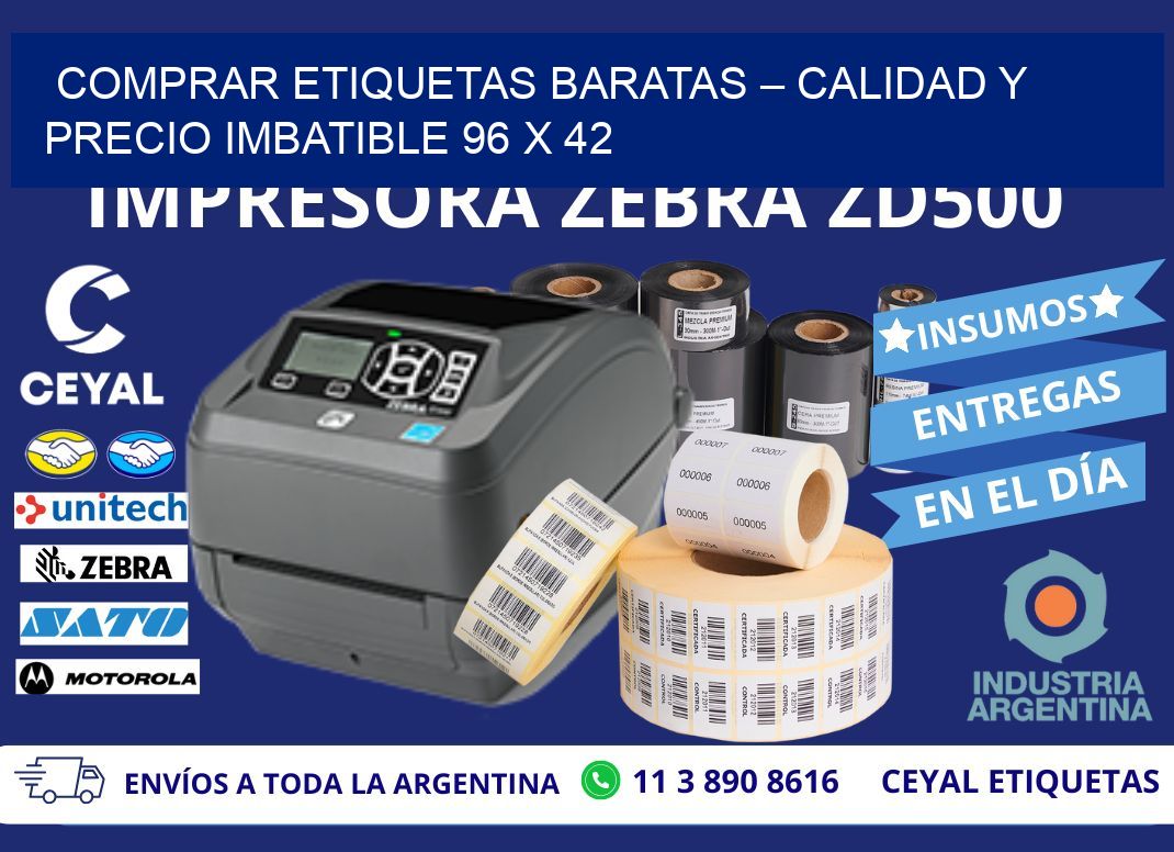 COMPRAR ETIQUETAS BARATAS – CALIDAD Y PRECIO IMBATIBLE 96 x 42