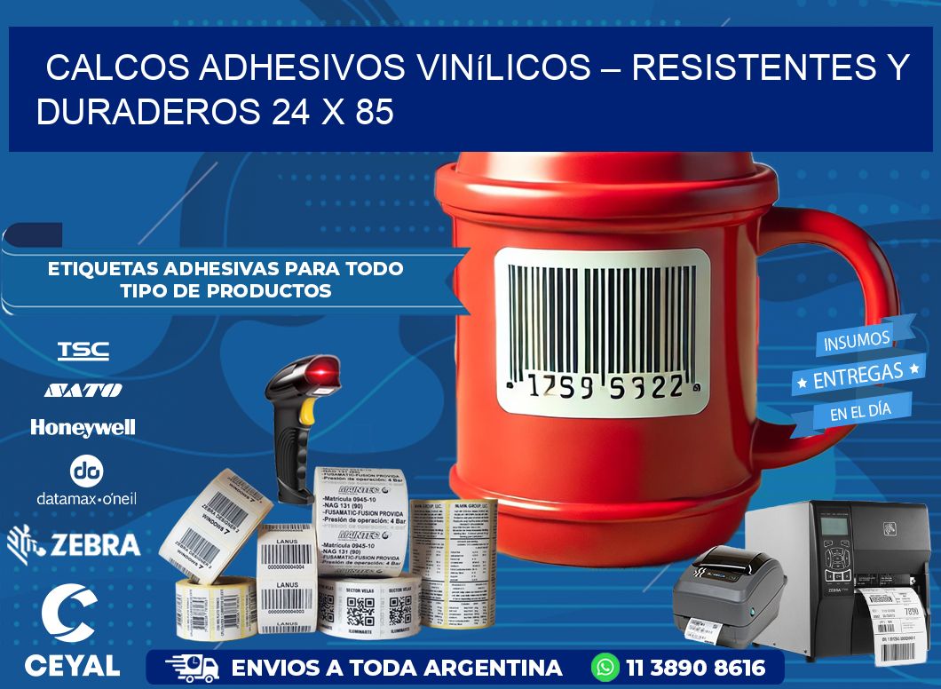 Calcos Adhesivos Vinílicos – Resistentes y Duraderos 24 x 85