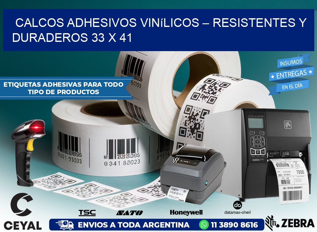 Calcos Adhesivos Vinílicos – Resistentes y Duraderos 33 x 41