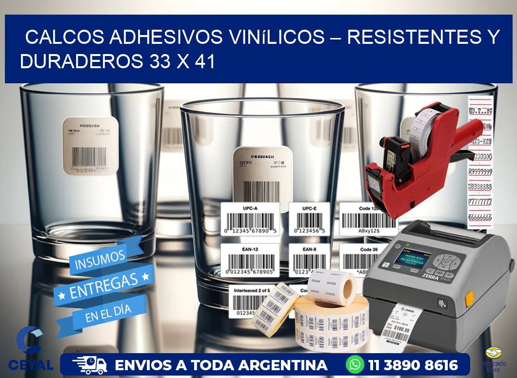 Calcos Adhesivos Vinílicos – Resistentes y Duraderos 33 x 41