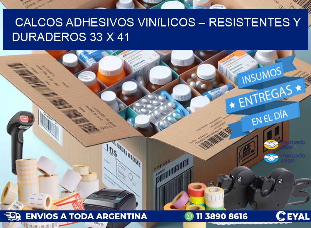 Calcos Adhesivos Vinílicos – Resistentes y Duraderos 33 x 41