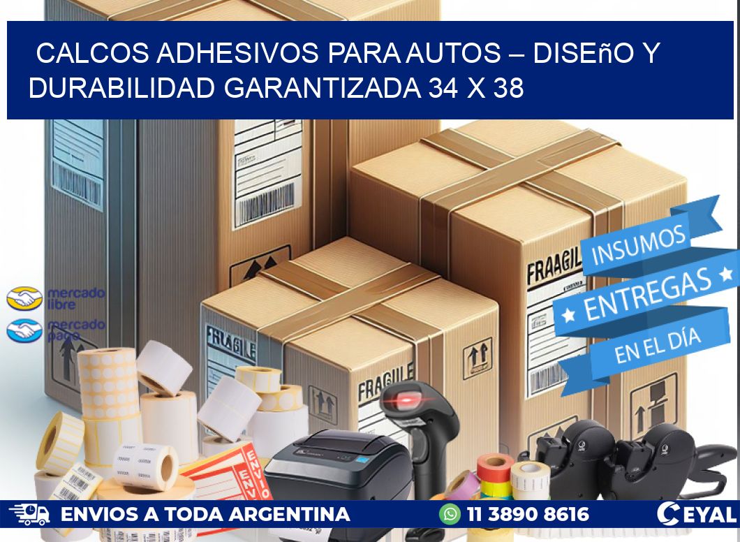 Calcos Adhesivos para Autos – Diseño y Durabilidad Garantizada 34 x 38