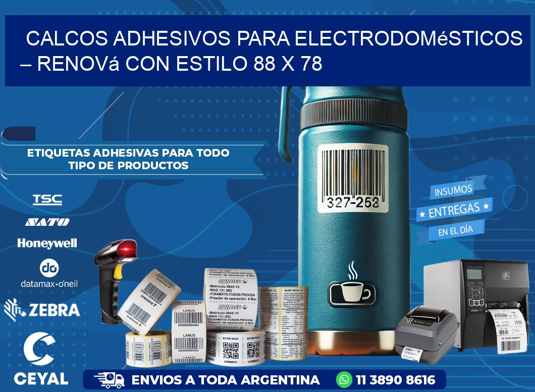 Calcos Adhesivos para Electrodomésticos – Renová con Estilo 88 x 78