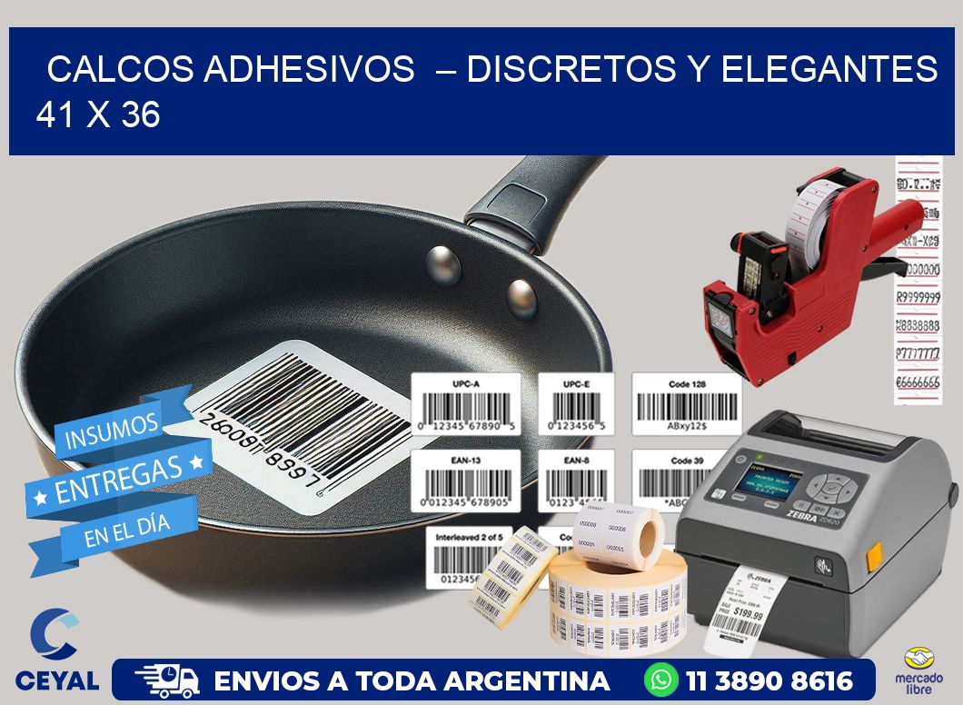 Calcos Adhesivos  – Discretos y Elegantes 41 x 36