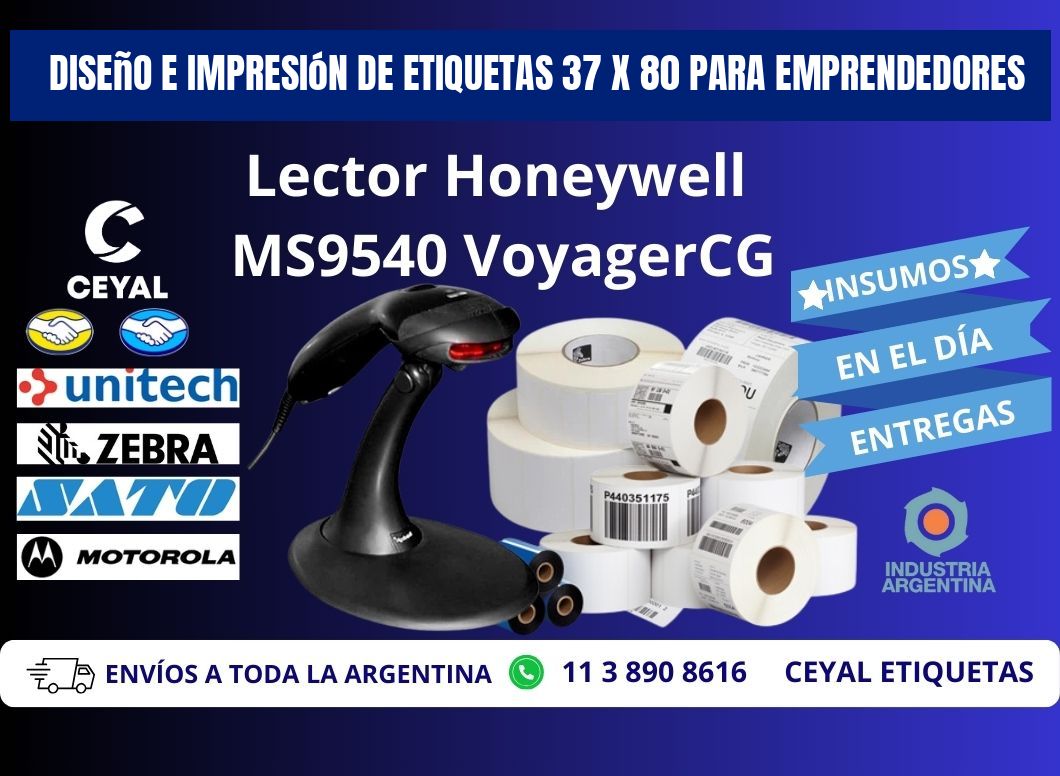 Diseño e Impresión de Etiquetas 37 x 80 para Emprendedores