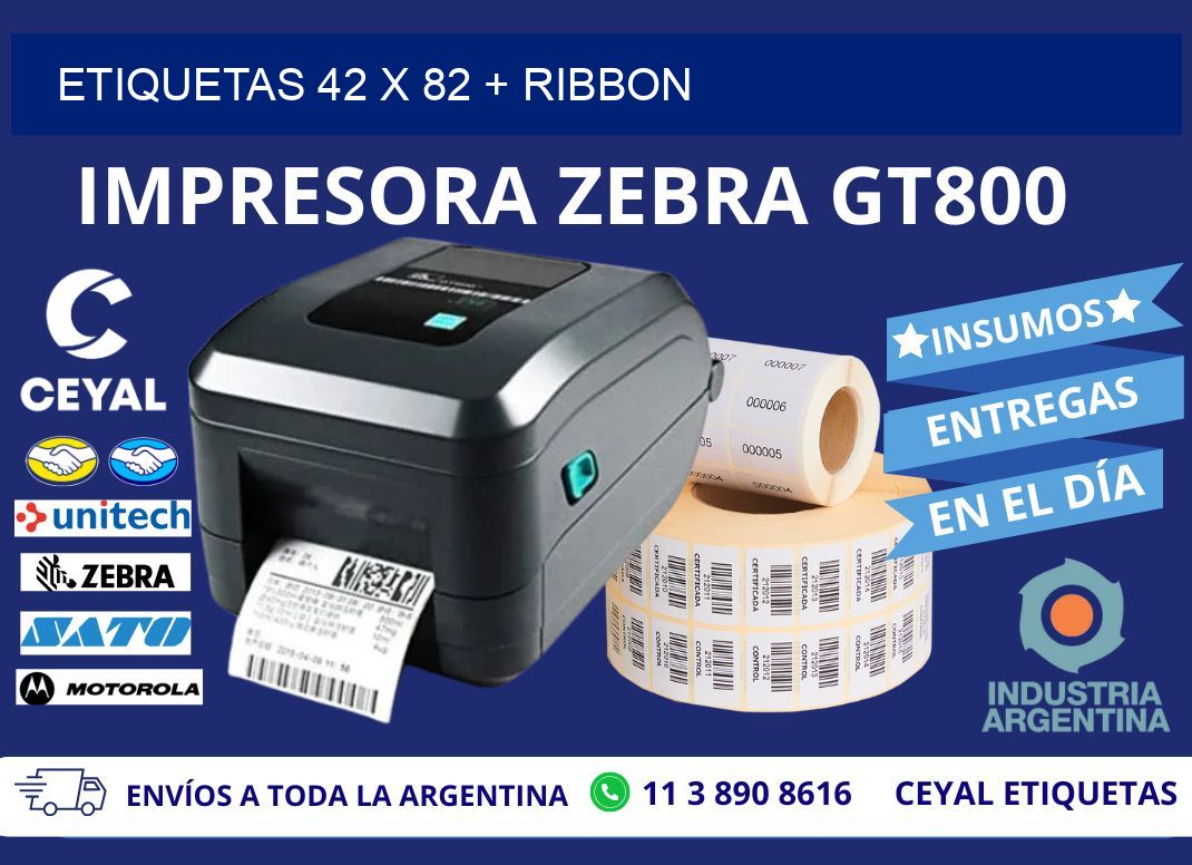 ETIQUETAS 42 x 82 + RIBBON