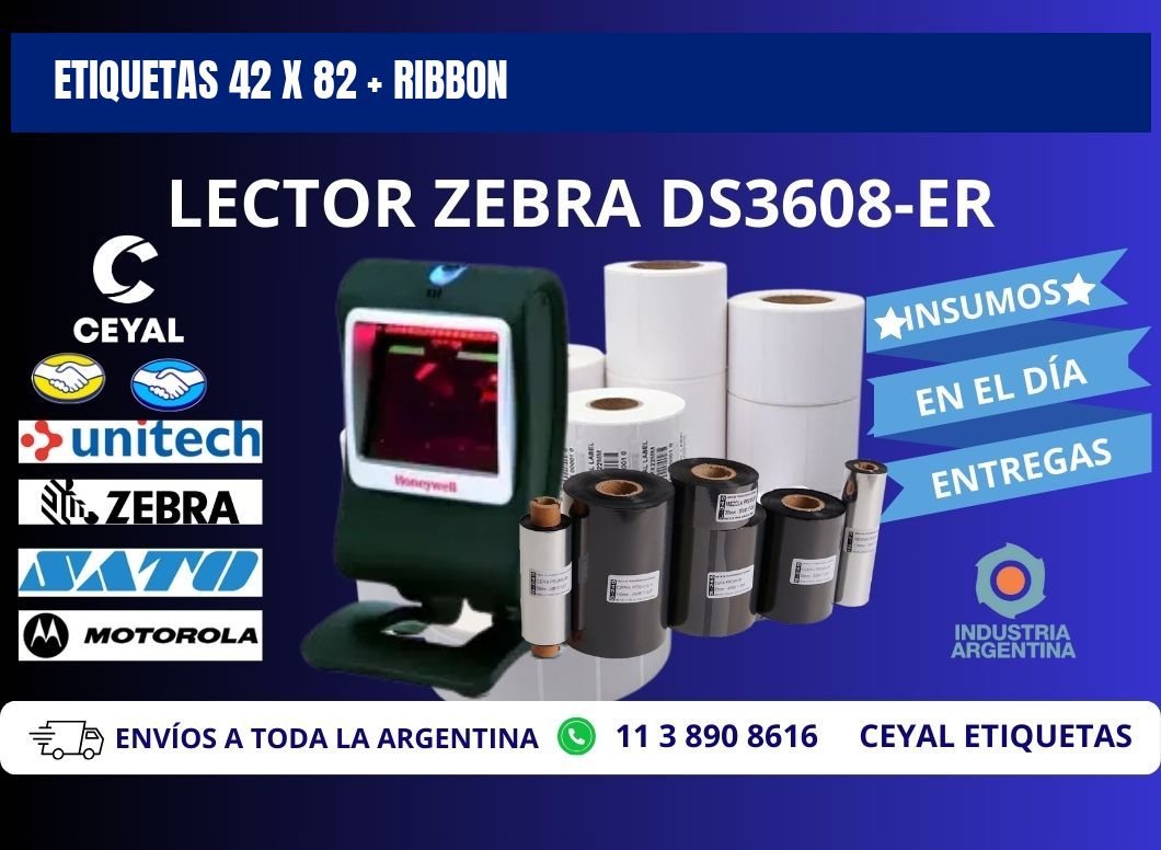 ETIQUETAS 42 x 82 + RIBBON