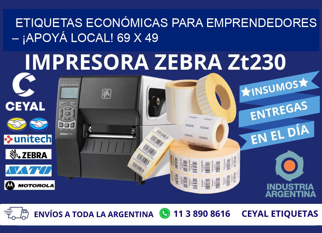 ETIQUETAS ECONÓMICAS PARA EMPRENDEDORES – ¡APOYÁ LOCAL! 69 x 49