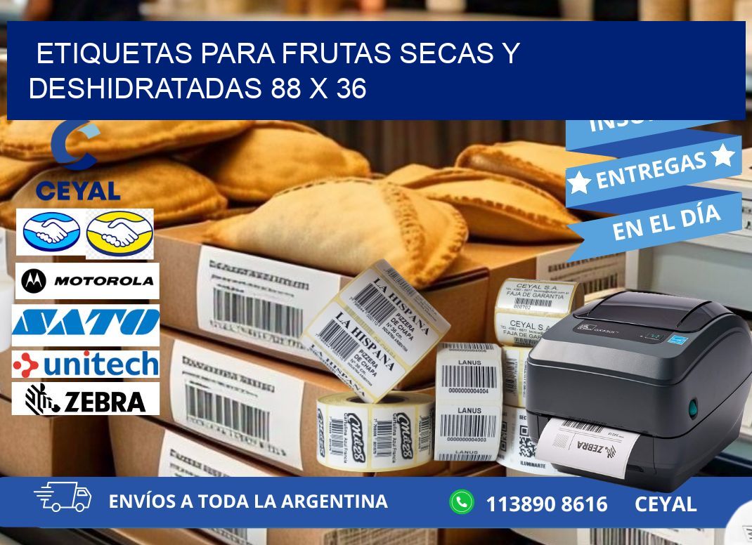 ETIQUETAS PARA FRUTAS SECAS Y DESHIDRATADAS 88 x 36