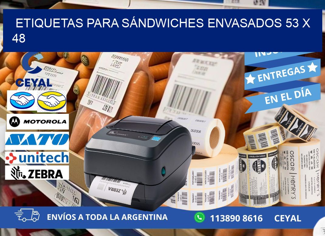 ETIQUETAS PARA SÁNDWICHES ENVASADOS 53 x 48