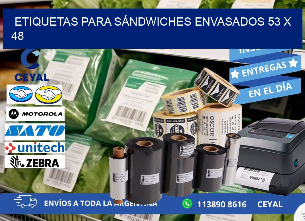 ETIQUETAS PARA SÁNDWICHES ENVASADOS 53 x 48