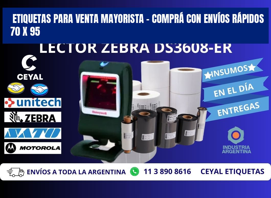 ETIQUETAS PARA VENTA MAYORISTA – COMPRÁ CON ENVÍOS RÁPIDOS 70 x 95