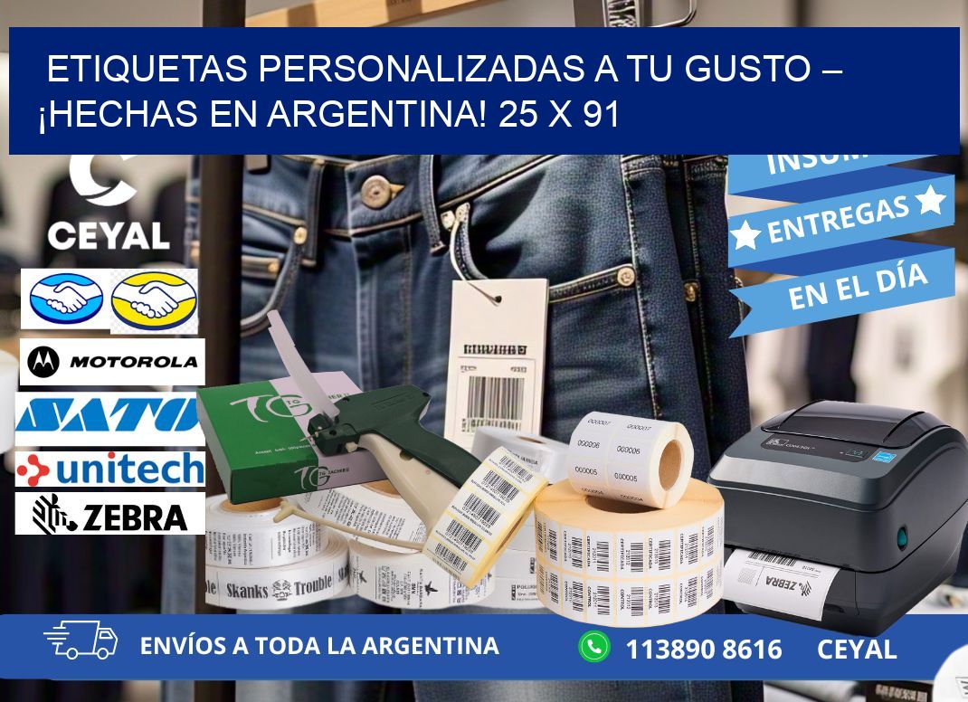 ETIQUETAS PERSONALIZADAS A TU GUSTO – ¡HECHAS EN ARGENTINA! 25 x 91