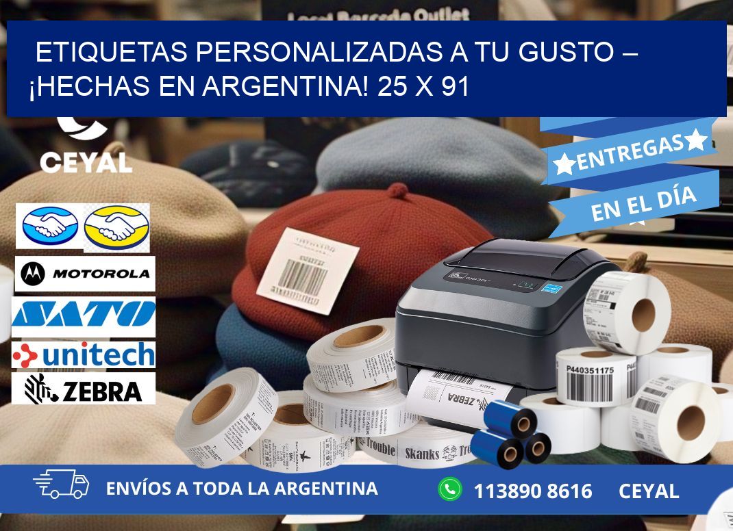 ETIQUETAS PERSONALIZADAS A TU GUSTO – ¡HECHAS EN ARGENTINA! 25 x 91