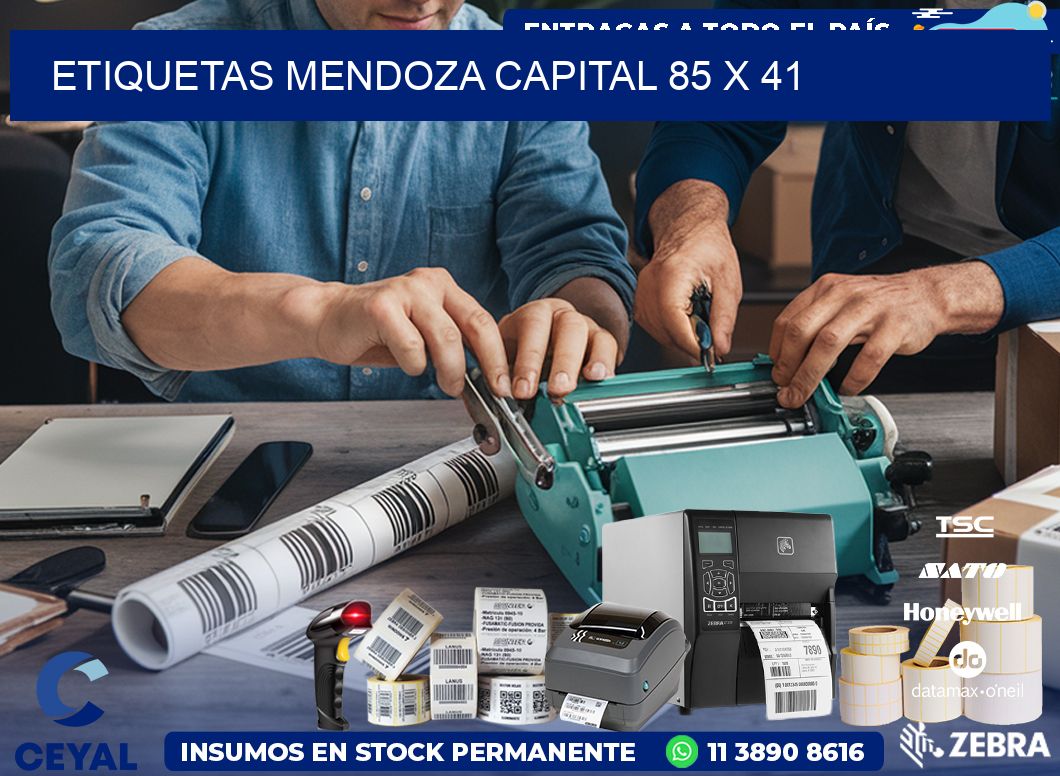 Etiquetas Mendoza Capital 85 x 41