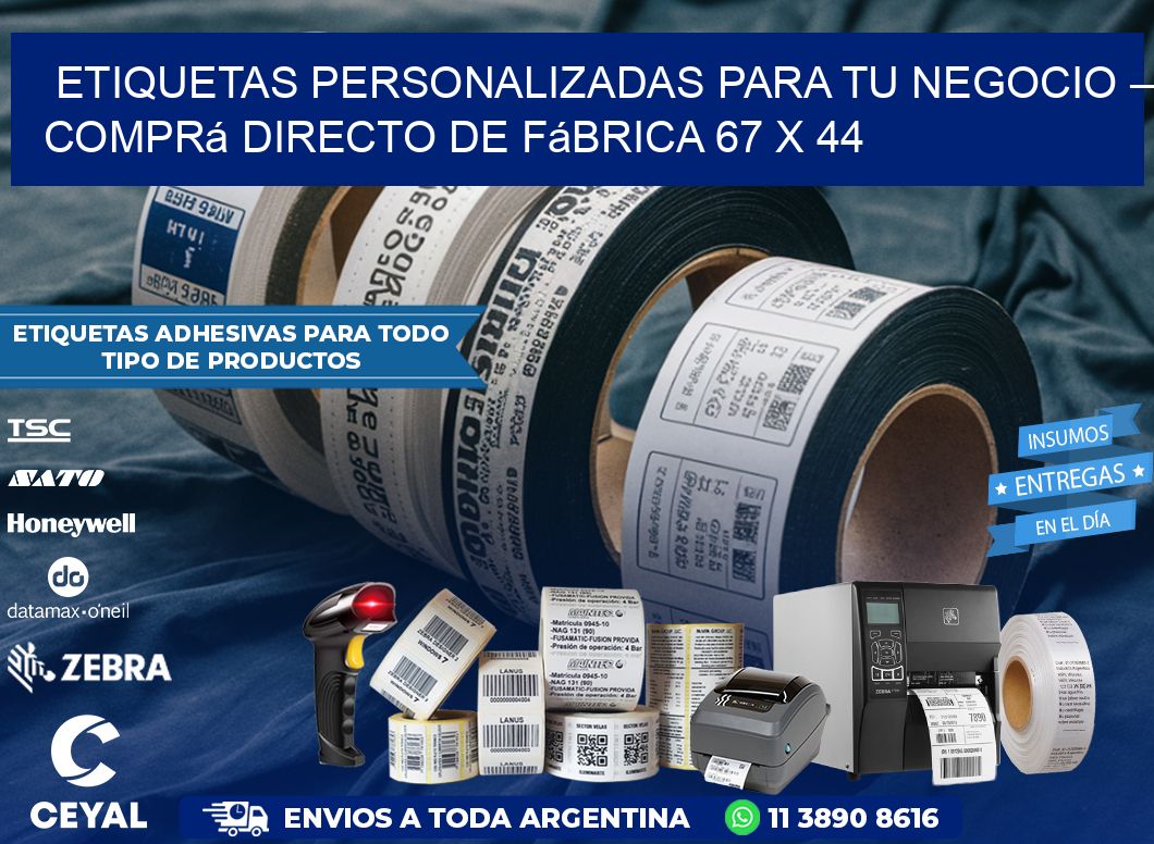 Etiquetas Personalizadas para Tu Negocio – Comprá Directo de Fábrica 67 x 44