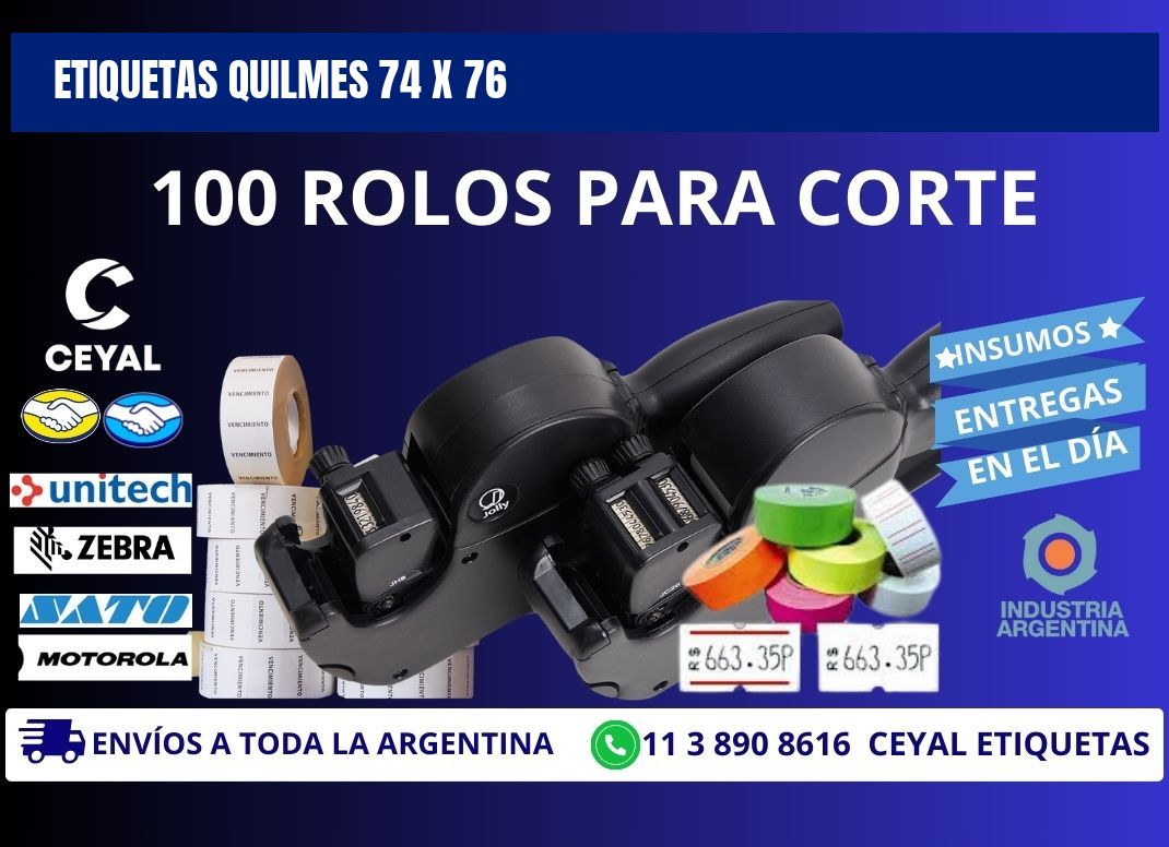 Etiquetas Quilmes 74 x 76