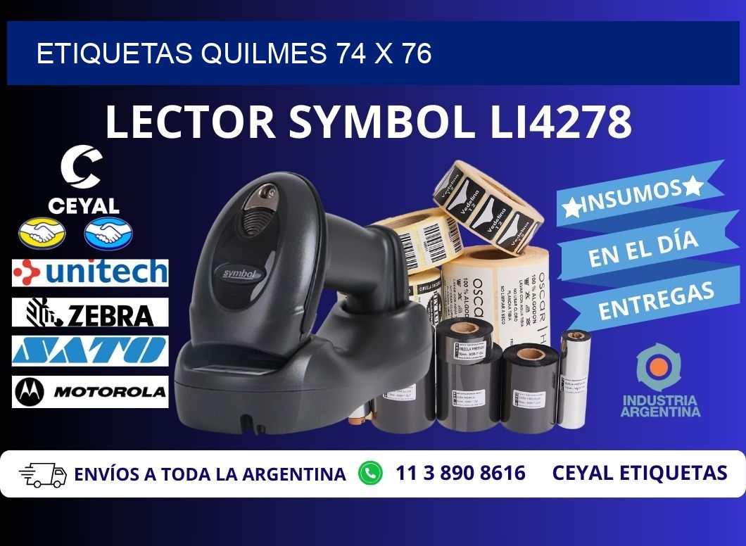 Etiquetas Quilmes 74 x 76